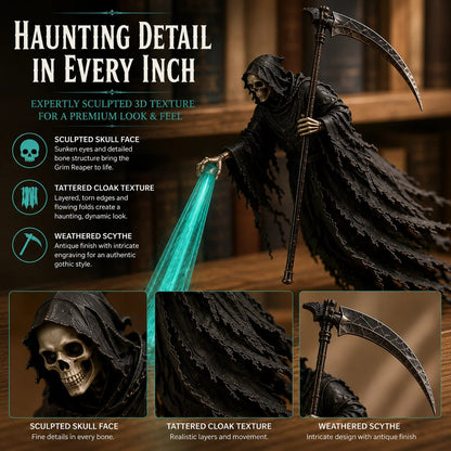 🔥Buy 2 Get 20% OFF🔥💀 The Soul Collector — Haunted Reaper Shelf Light