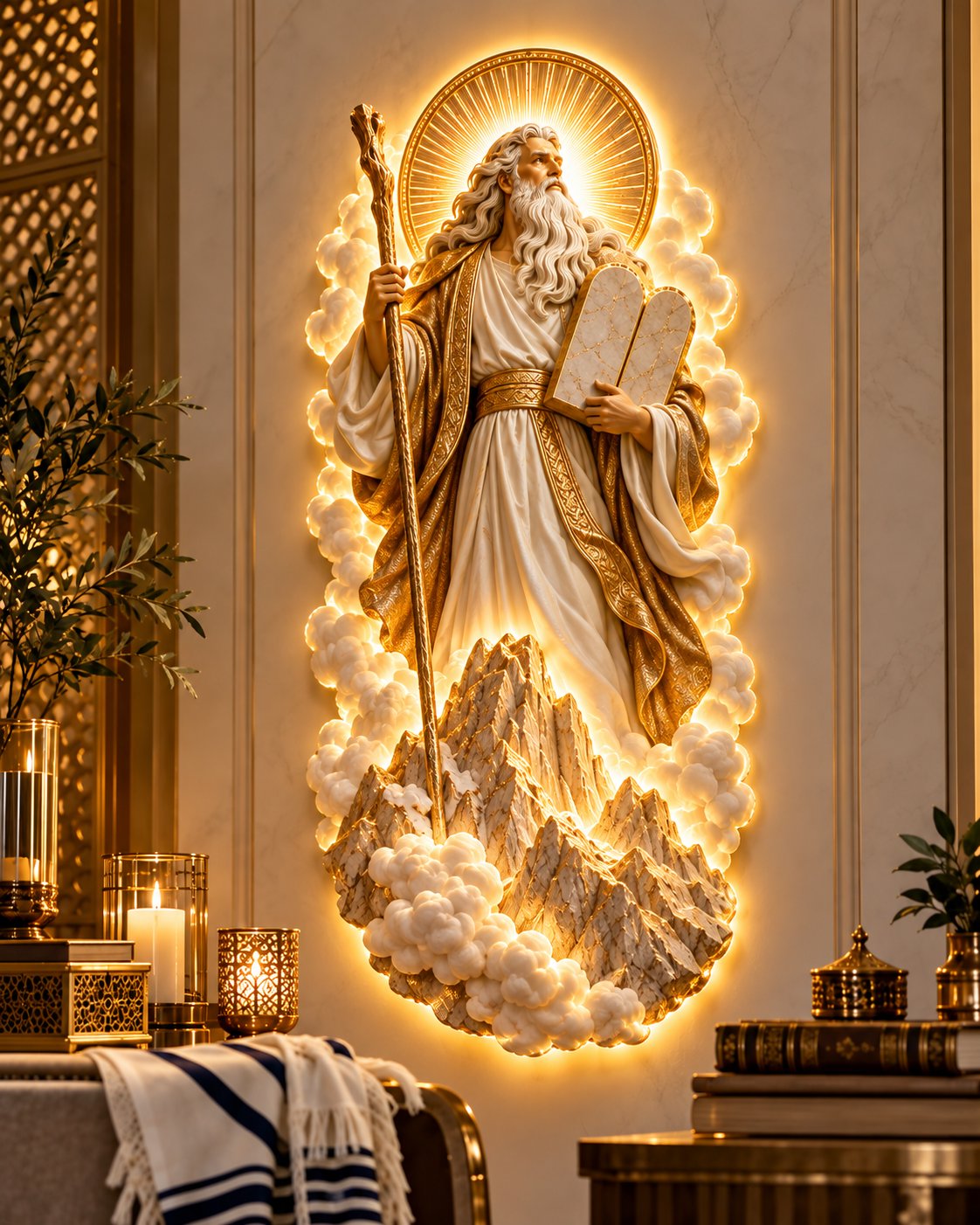 ✡️Jewish Heritage Illuminated Wall Art – High Priest Inspired Design