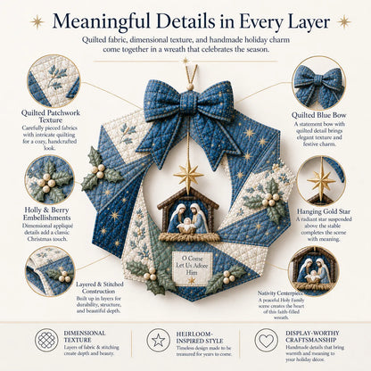 🔥LAST DAY 50% OFF - 🎄Christmas Fabric Wreath DIY Kit 💫