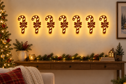 🎄Christmas HOT SALE 49% OFF🦌 7-Piece LED Reindeer Wall Décor – Cordless Remote-Controlled Christmas Glow