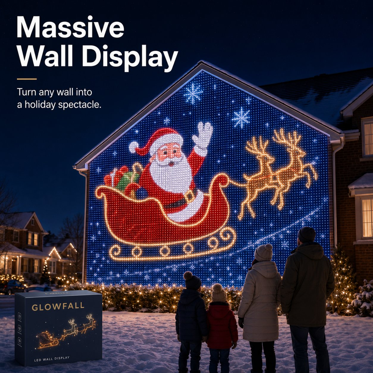 🎄Christmas Sale 50% OFF❄️-✨Christmas LED House Net & Smart Outdoor Wall Curtain Light