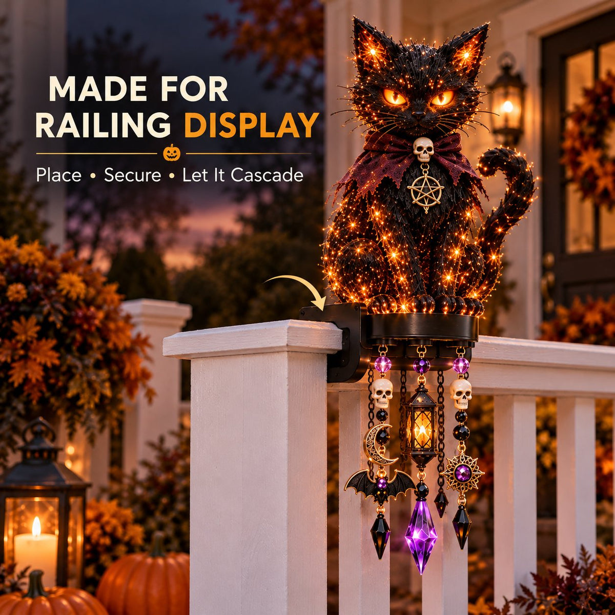 🎃 Halloween Character Glow Cascade Railing Lights