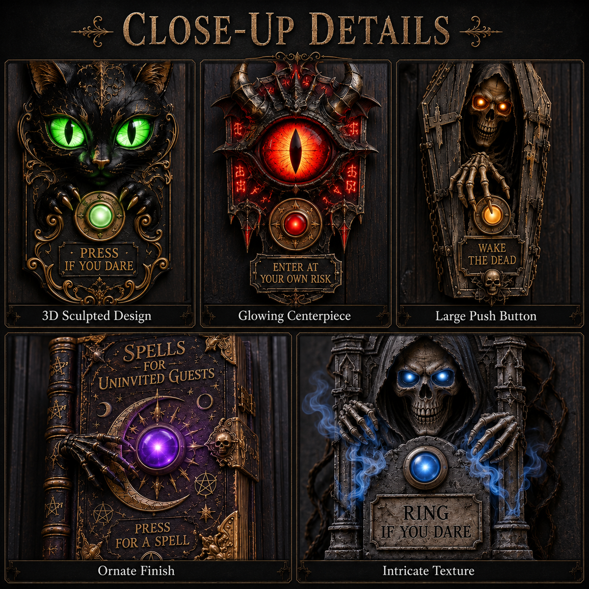 Haunted Doorbell close up details