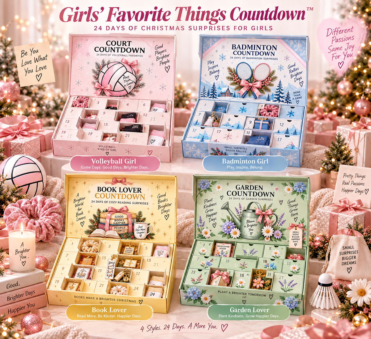 💗🎀 Girls’ Favorite Things Countdown™ – 24 Days of Christmas Surprises for Girls