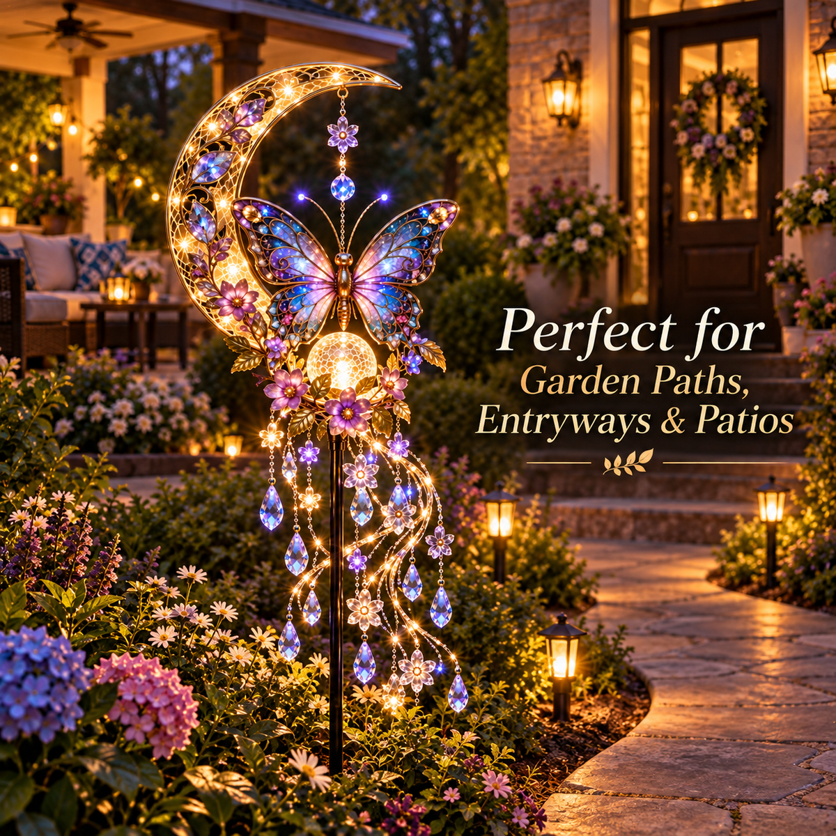 🦋 Butterfly Moonlight Cascade™ – Turn Your Garden Into a Glowing Moonlit Dream