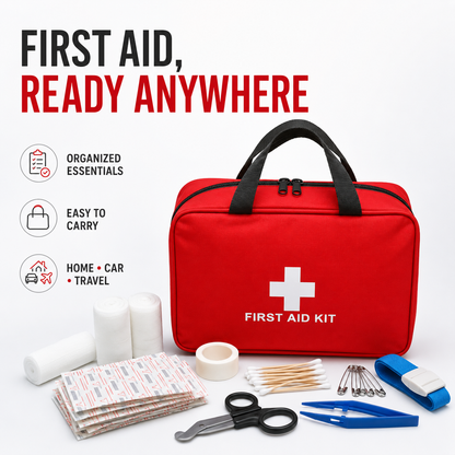 300 Piece Waterproof First Aid Kit for Emergencies