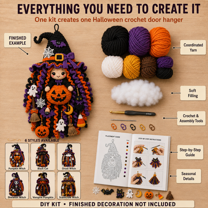 🔥 HOT SALE 🔥⏳ NEW ARRIVAL – 49% OFF – 🧶 DIY Seasonal 3D Crochet Door Hanger Kit