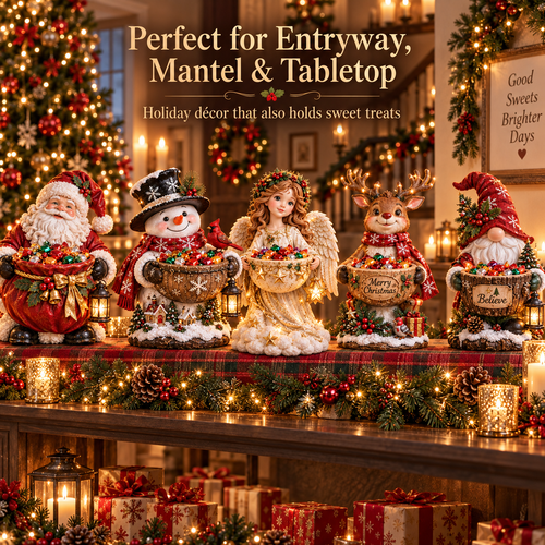 🎄 Christmas Sale – 50% OFF ✨ Lighted Christmas Candy Bowl Collection – 5 Festive Holiday Designs