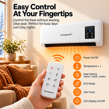 🌞🌞Mounted Space Heater with Thermostat and Remote Control