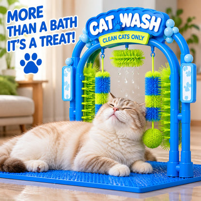 🐱 PurrWash™ Cat Self-Grooming & Play Station