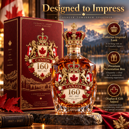 🍁 Canada 160 Heritage Decanter™ – 1867–2027 Commemorative Collector Bottle