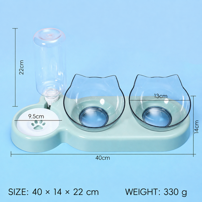 🥳2026 HOT SALE🥳💞50K+ SOLD!50% OFF🔥2-in-1 Ergonomic Elevated Tilted Pet Bowl