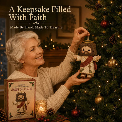 🔥Last day with huge discounts! – ✝️ Beginner-Friendly DIY Christian Block Figure Patchwork Ornament Kit Collection | Complete Kit with Pre-Cut Fabrics, Padded Ornament Form & Step-by-Step Guide Included 💕
