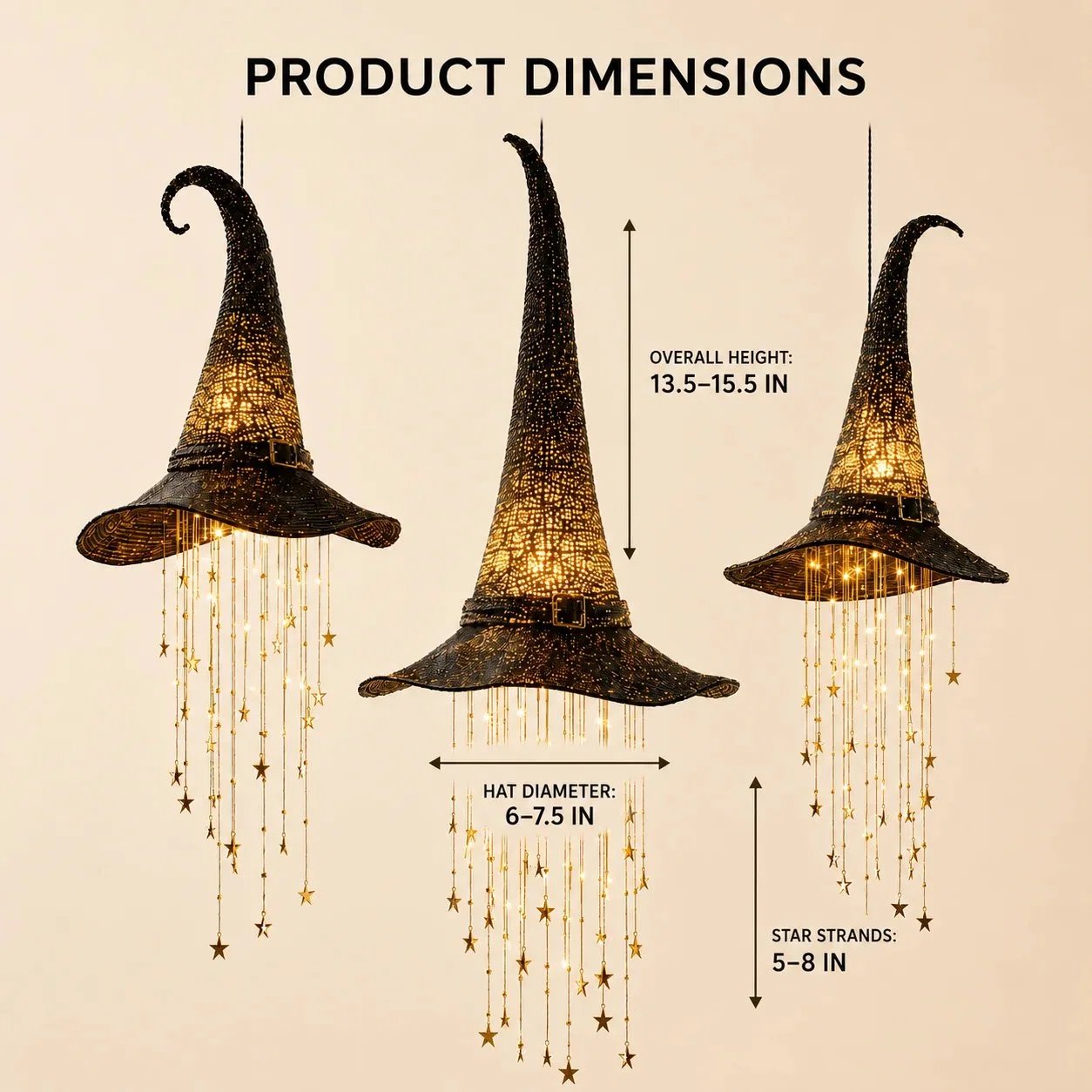 🔮 Lighted Witch Hat Hanging Chime Where Halloween Magic Meets Enchanted Glow