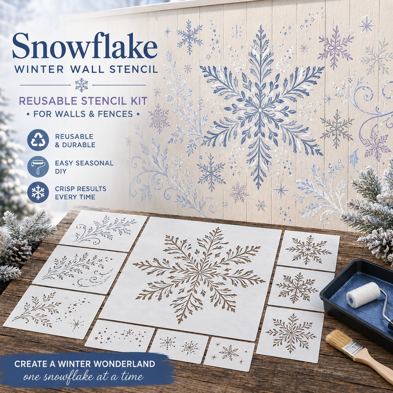 💥 LAST DAY 49% OFF – 🌿 Garden Wall Stencil™ Collection | Make your walls look lively and not monotonous