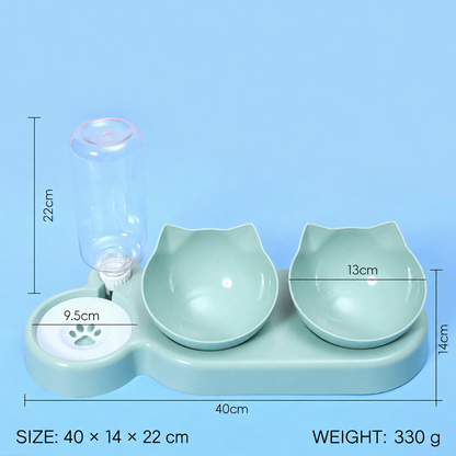 🥳2026 HOT SALE🥳💞50K+ SOLD!50% OFF🔥2-in-1 Ergonomic Elevated Tilted Pet Bowl
