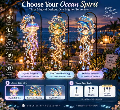 🌊Ocean Spirit Solar Cascade™ -Bring the Magic of the Ocean Into Your Garden