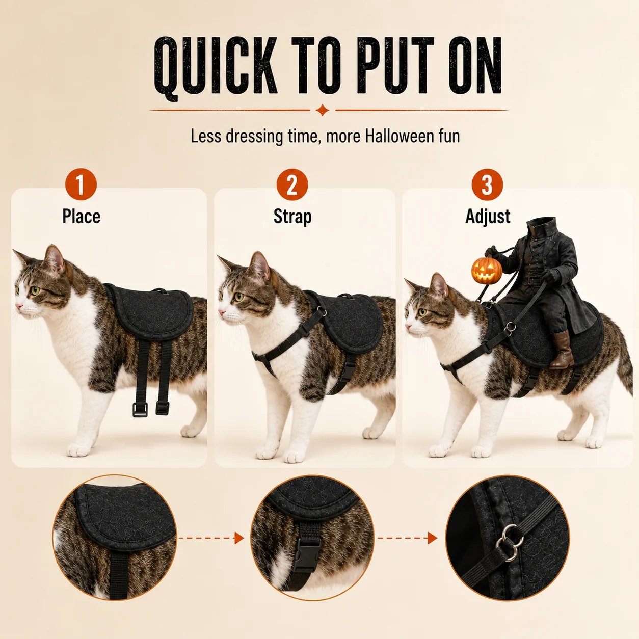 😺The Headless Horseman Rider Pet Costume🎃