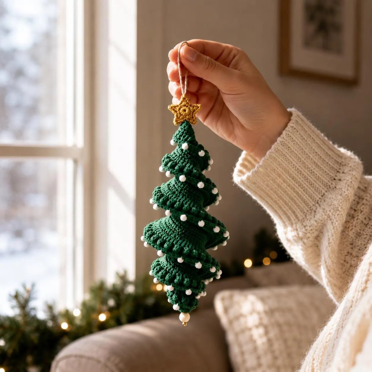🔥 LAST DAY 49% OFF – ☃️ Crochet Snowman Spiral Ornament DIY Kit | Complete Beginner-Friendly Set with Soft Yarn, Crochet Hook, Festive Beads, Snowflakes & Step-by-Step Guide 🧶🎄✨