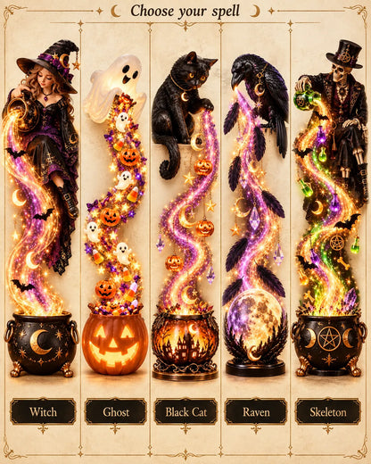 ⏳ Last Day 49% OFF – 🎃 Halloween Magic Cascade Shelf Light Collection | 5 Glowing Gothic Styles for Shelves, Mantels & Spooky Décor ✨