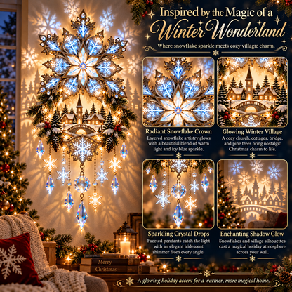 ❄️🎄Snowflake Village Projection Wall Light™ – Bring the Magic of Christmas Home