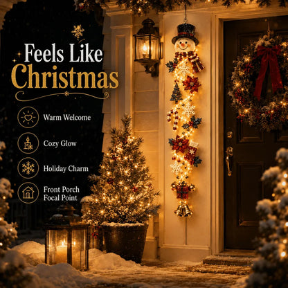 ⏳ Last Day 49% OFF – 🎄Glowing Christmas Door Hanger | 6 Festive Lighted Designs with Warm Glow, Dimensional Details & Space-Saving Vertical Décor ✨