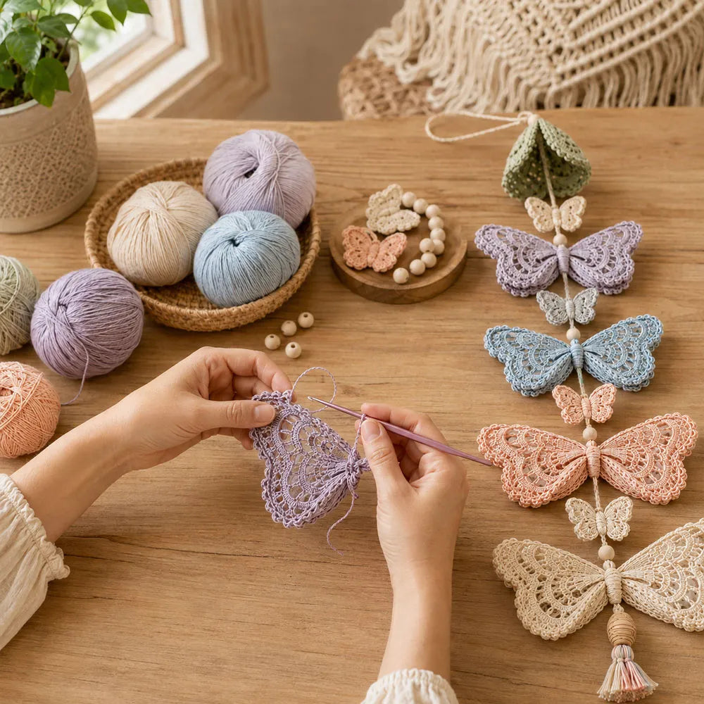 🔥Hot Sale - 50% OFF🔥🐦Hummingbird Garden Cascade DIY Crochet Kit🦋