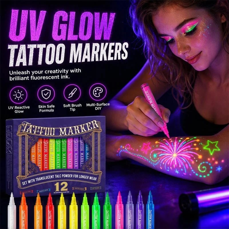 Zavrlygoods™ Glow Party Tattoo Pens