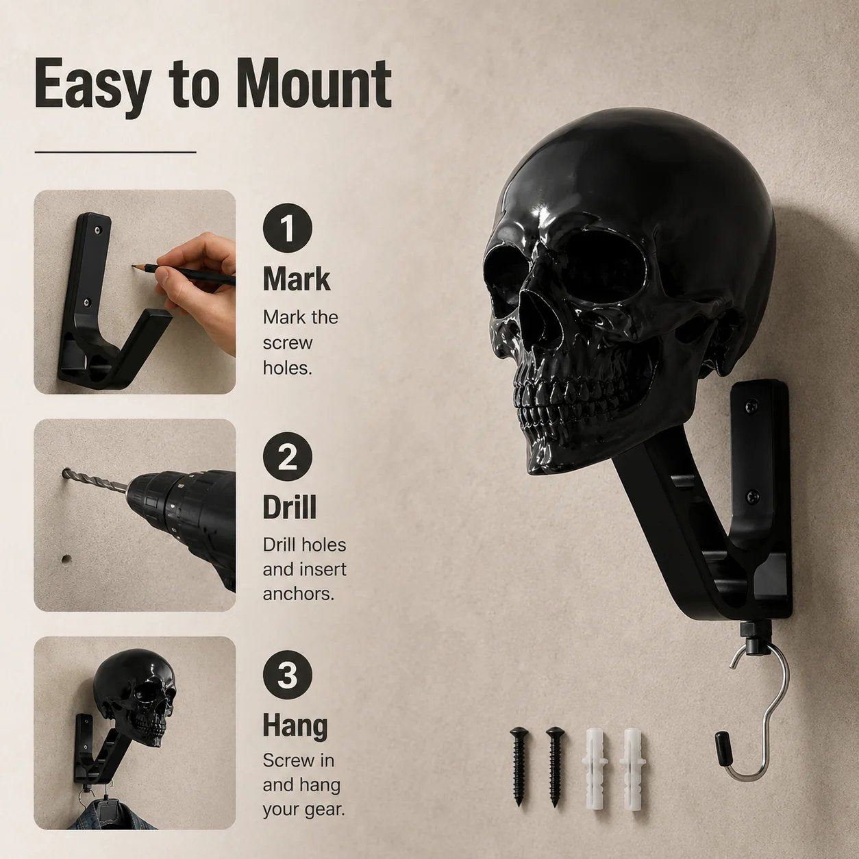 Black Knight Skull Helmet Stand 🔥 BUY 2 FREE SHIPPING