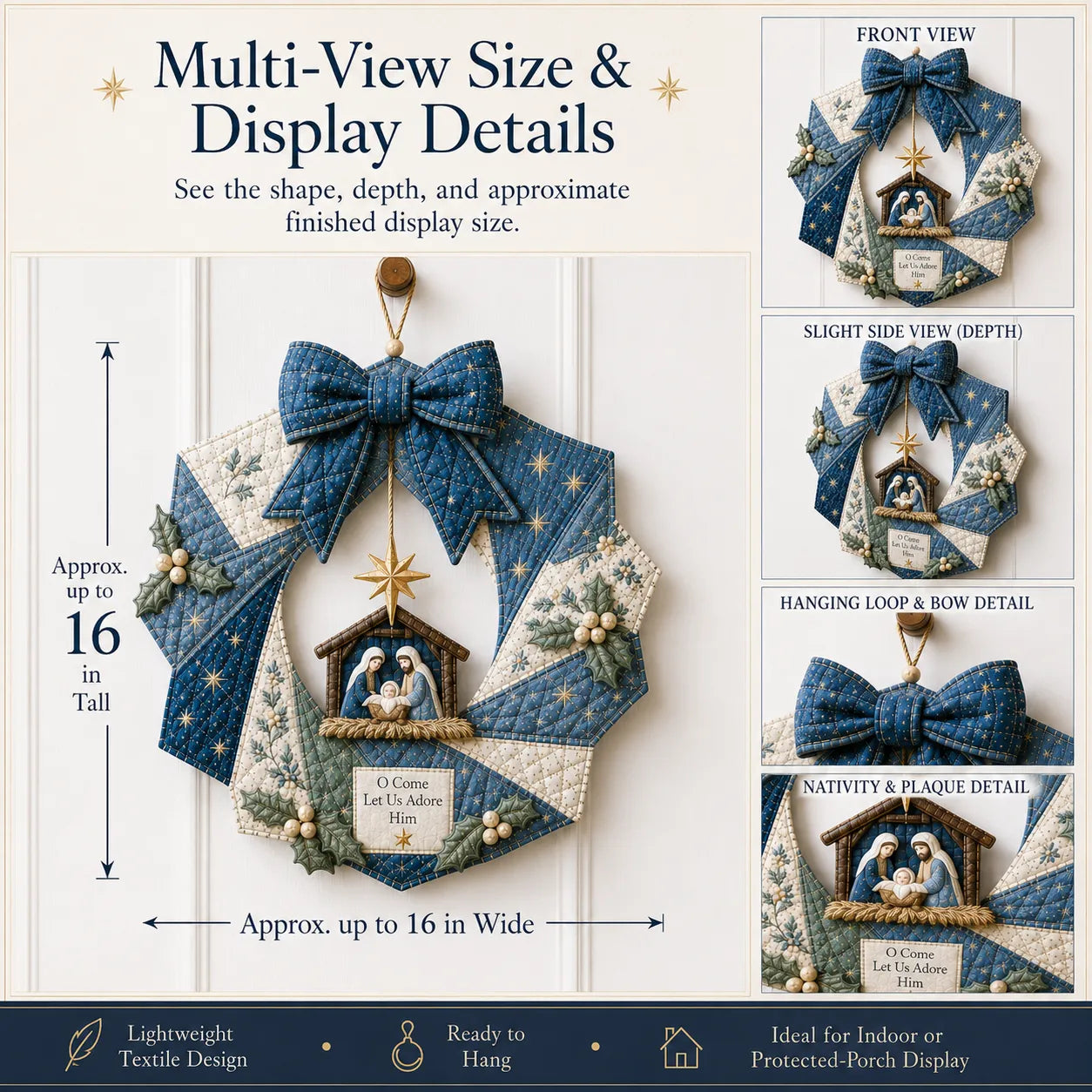 🔥LAST DAY 50% OFF - 🎄Christmas Fabric Wreath DIY Kit 💫