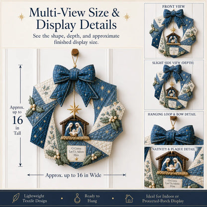 🔥LAST DAY 50% OFF - 🎄Christmas Fabric Wreath DIY Kit 💫