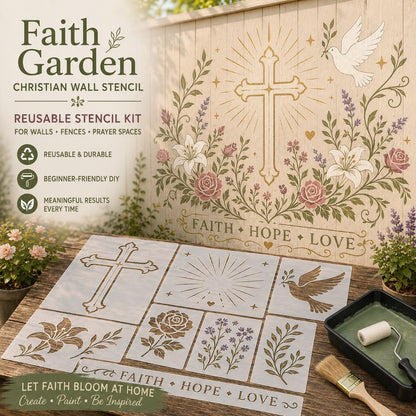 💥 LAST DAY 49% OFF – 🌿 Garden Wall Stencil™ Collection | Make your walls look lively and not monotonous
