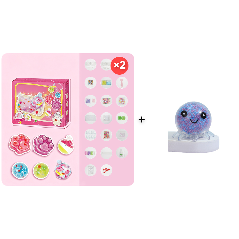 ⏰🔥LIMITED TIME 50% OFF!🔥50K+ SOLD! 🧁DIY Fried Ice Squishy Toy Kit with Cat Claw Design for Kids