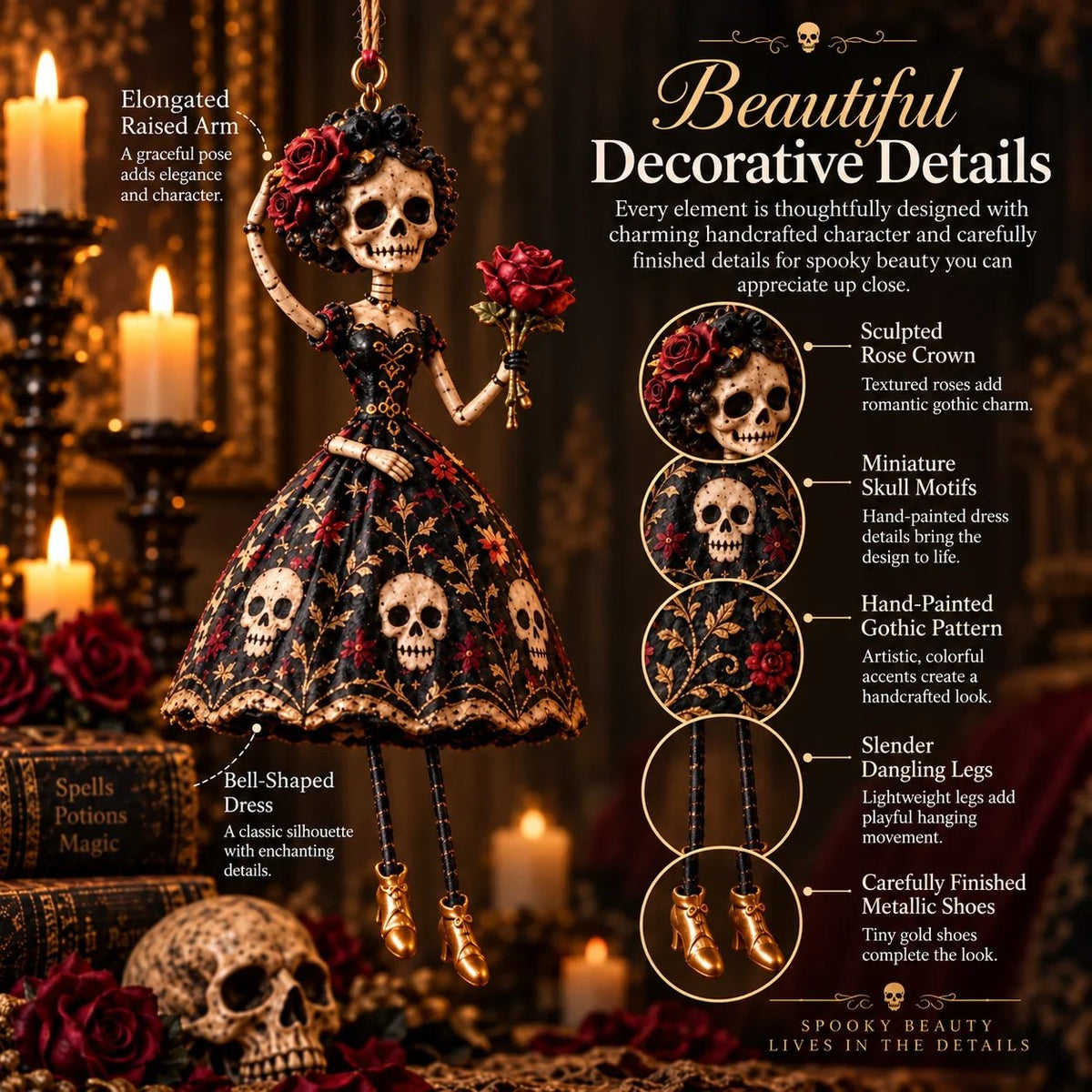 🎃Midnight Ladies – Gothic Halloween Hanging Decor🖤