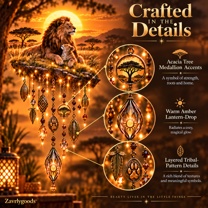 Majestic Savannah Family Glow™ – Lion & Cub Illuminated Wall Decor
