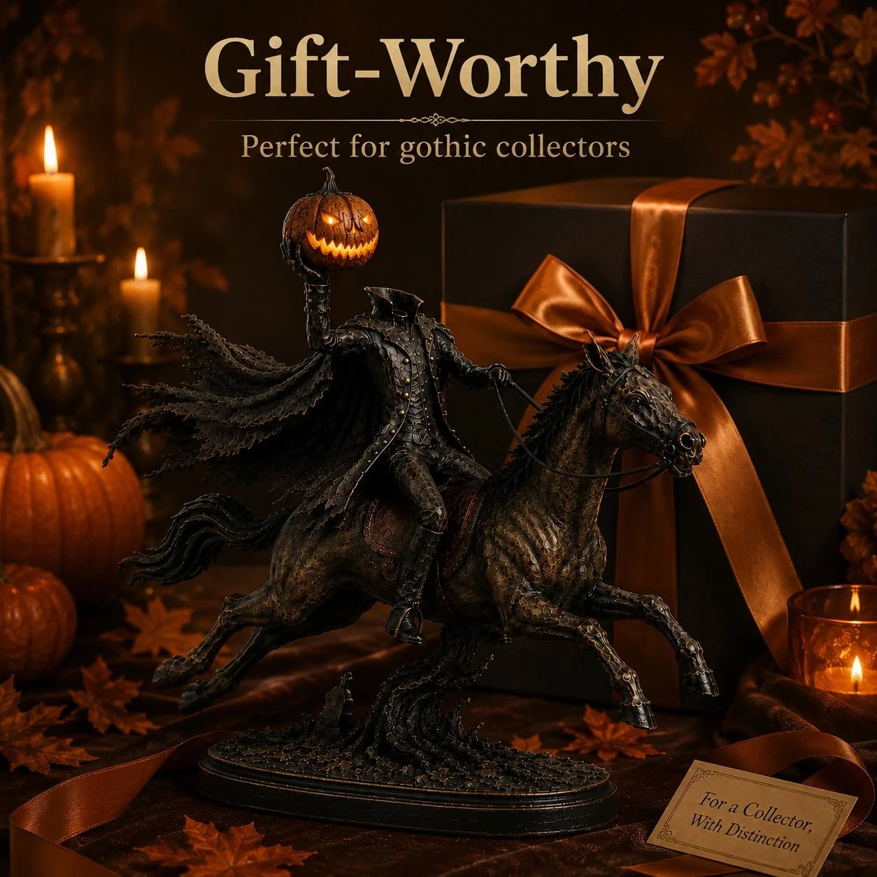 Midnight Chase Headless Horseman LED Statue - Halloween Decor