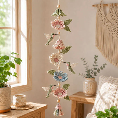 🔥Hot Sale - 50% OFF🔥🐦Hummingbird Garden Cascade DIY Crochet Kit🦋
