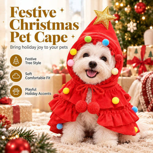 🎄 Christmas Hot Sale - 50% OFF🐶Christmas Tree Pet Cloak Costume for Dogs and Cats