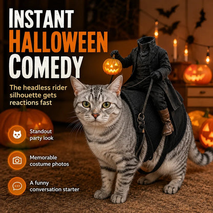 😺The Headless Horseman Rider Pet Costume🎃