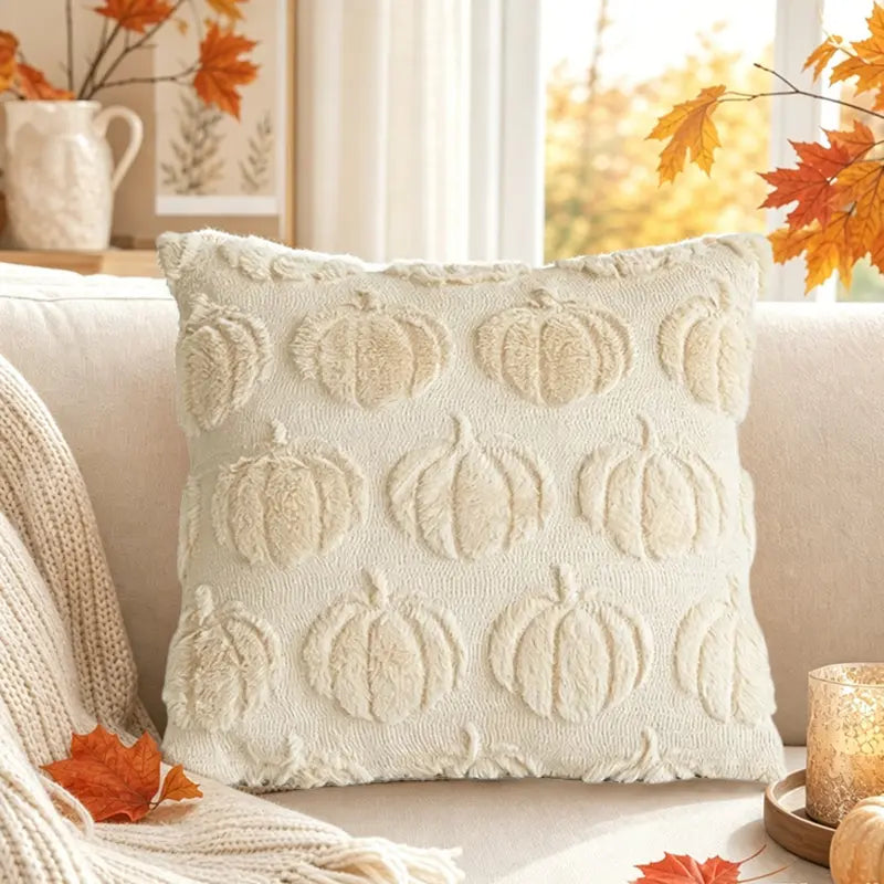 Jacquard Pumpkin Pillow Covers – 18x18 Inch