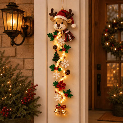 ⏳ Last Day 49% OFF – 🎄Glowing Christmas Door Hanger | 6 Festive Lighted Designs with Warm Glow, Dimensional Details & Space-Saving Vertical Décor ✨