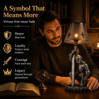 ⚔️ Honorbound Medieval Knight Lamp – Warm Chivalry Decor Light
