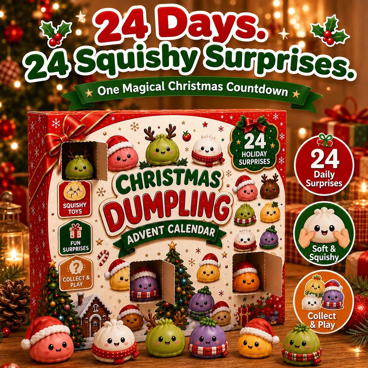 🎅 CHRISTMAS SPECIAL | 24 Days of Mini Squishies – Cute c