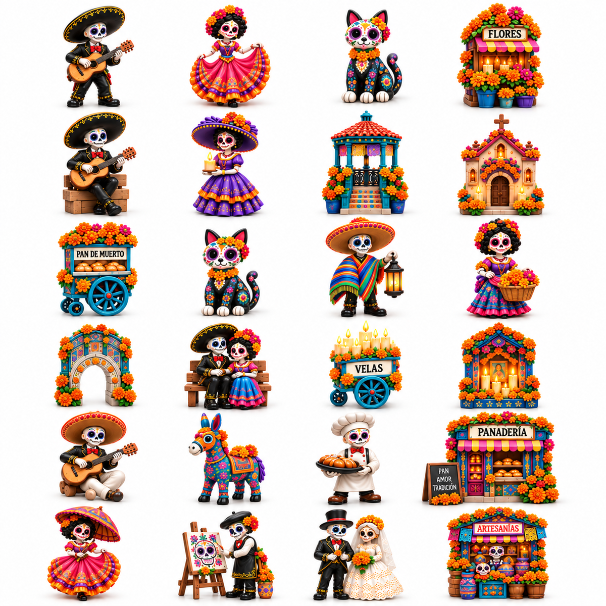 💀 2026 Día de Muertos 24-Day Collectible Countdown – Build Your Own Heritage Village