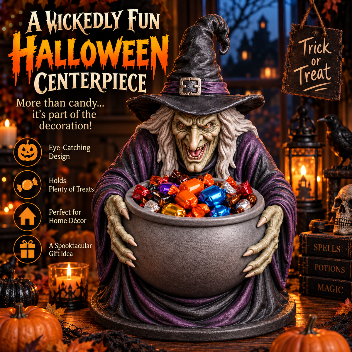 Halloween Witch Candy Bowl