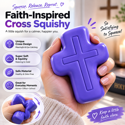 🔥Buy 1 Get 1 Free✝️ Faith-Inspired Cross Squishy – Soft, Odor-Free & Satisfying Squeeze Toy