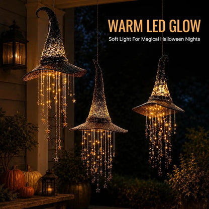 🔮 Lighted Witch Hat Hanging Chime Where Halloween Magic Meets Enchanted Glow