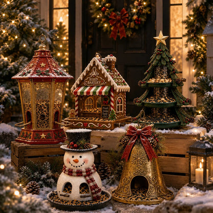 🔥Hot Sale - 50% OFF🔥✨🎄 Christmas Bird Feeder Collection™ – Festive Hanging Garden Feeders for Wild Birds