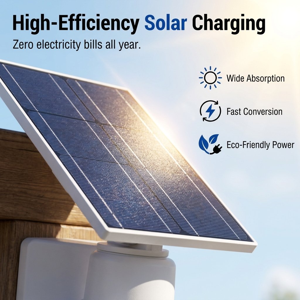 High efficiency solar panel outdoor light