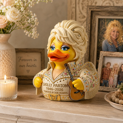 🎸 Dolly Parton Memorial Tribute Duck – Country Music Keepsake Collectible